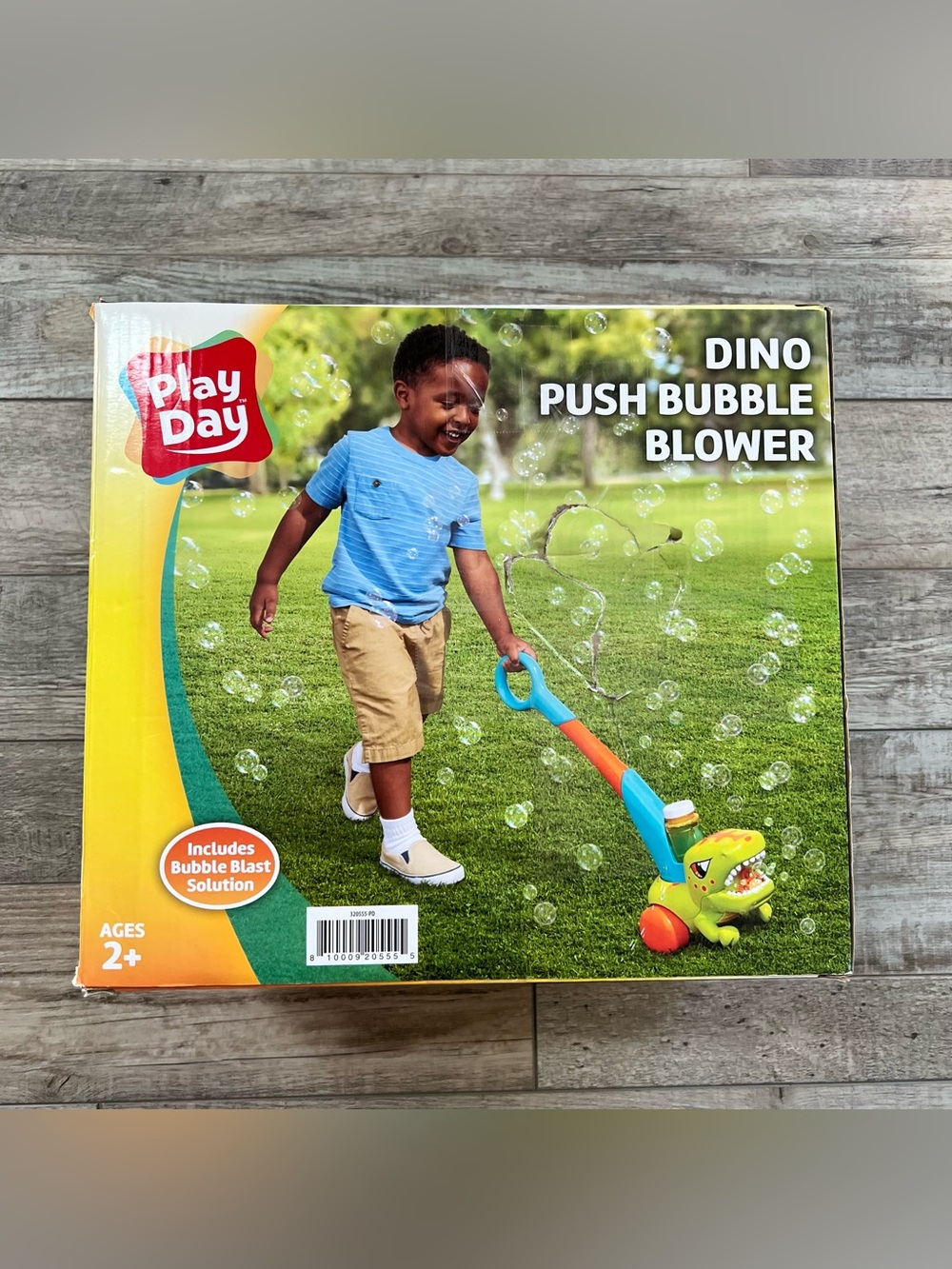 NIB Play Day Dinosaur Push Bubble Blower